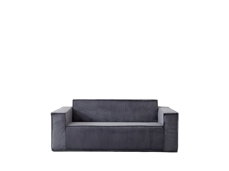  Canapé 2 places tcqpz assise profonde 178 x 86 x 70 cm sans montage velours côtelé gris  - Conforama A