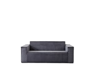 Canapé droit compressé fixe TCQPZ 2 places Velours côtelé Gris