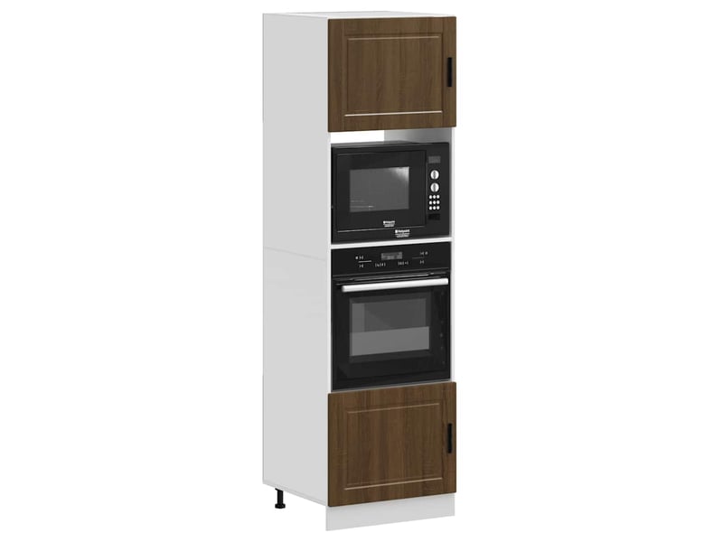 Meuble de rangement, armoires de four porto chêne marron bois d'ingénierie - Conforama B