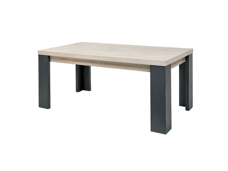  Table rectangulaire 180cm finition chêne clair et gris ardoise - hadès HADÈS - Conforama C