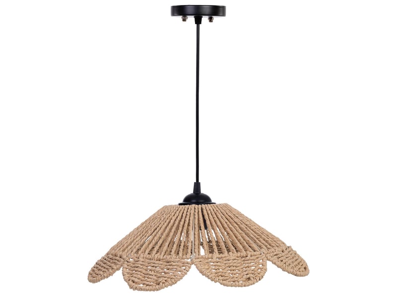  Lampe de plafond en papier beige d39,5xh19,5 cm  - Conforama B