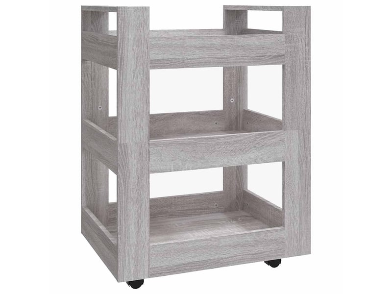  Desserte de cuisine, chariot de rangement sonoma gris 60x45x80 cm bois d'ingénierie shl4375  - Conforama A
