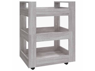 Desserte de cuisine, chariot de rangement sonoma gris 60x45x80 cm bois d'ingénierie shl4375