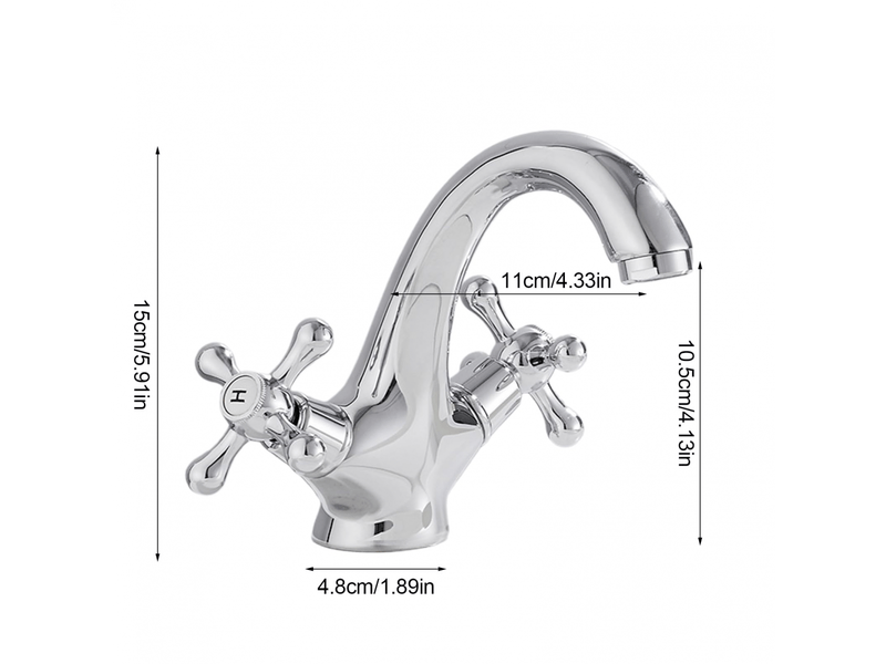  Robinet de cuisine et salle de bains monotrou mélangeur eau chaudefroide en laiton  - Conforama E