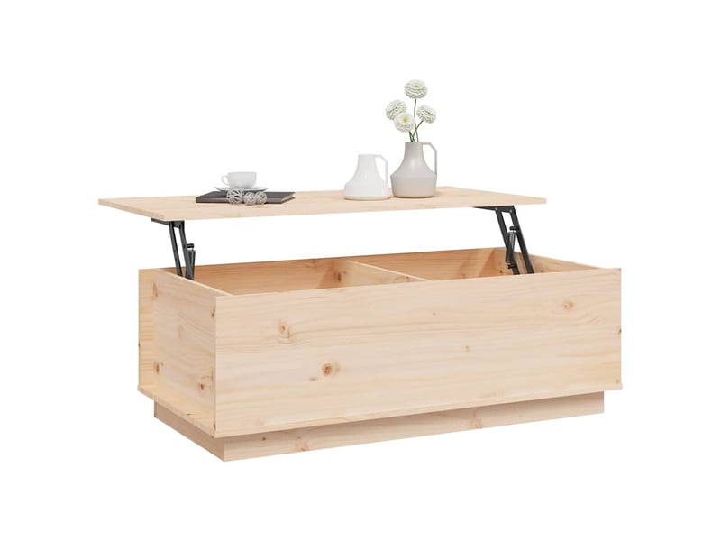  Table basse rectangulaire | table de salon 100x50x35 cm bois massif de pin shl630  - Conforama E