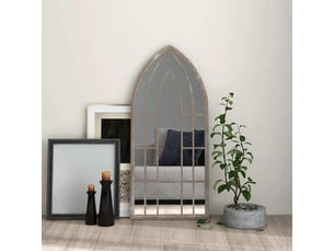 Miroir rectangulaire à fixer coloris beige <strong></strong>  <strong></strong> - 100 cm x 45 cm