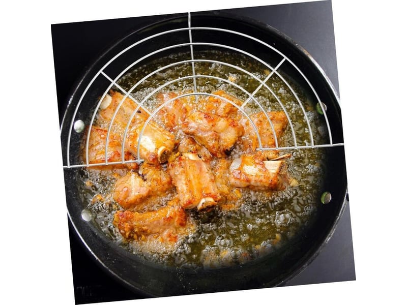 Ensemble de deux grilles semi-circulaires en acier inoxydable pour égoutterrefroidir l'huile de friture, ustensile de cuisine, 20 cm ZYS02925LHY - Conforama D