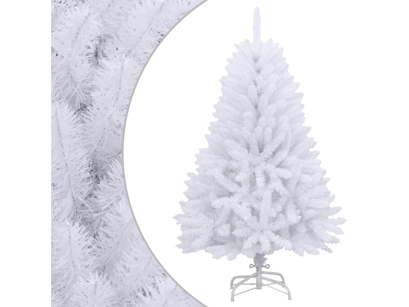  Sapin de noël - arbre de noël artificiel à charnières avec support blanc 150 cm  - Conforama B