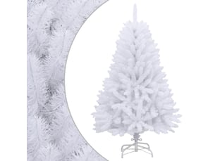Sapin de noël - arbre de noël artificiel à charnières avec support blanc 150 cm