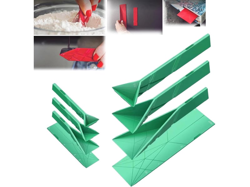 Ensemble de cuillères doseuses - 2 pièces - cuillères doseuses plates 3 en 1 - 6 tailles différentes, plates, pliables, vertes - Conforama A