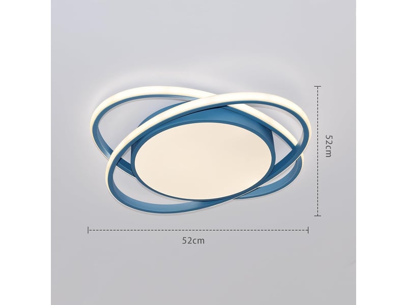  Plafonnier led bleu 54 w pour chambre d'enfant – intensité variable avec télécommande, température de couleur réglable, ø 52 cm  - Conforama C