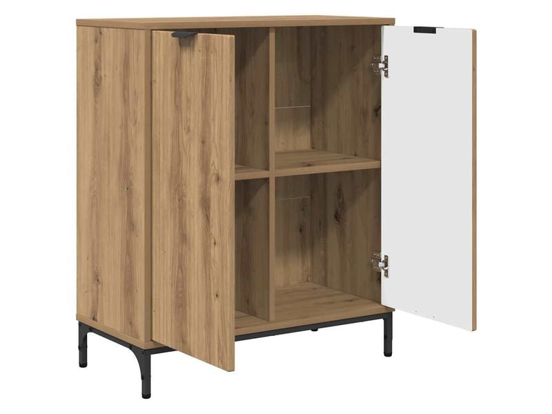 Buffet salon, buffet de rangement chêne artisanal 69,5x33x82 cm bois d'ingénierie - Conforama E