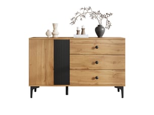 Buffet 1 porte(s)  3 tiroir(s)   - 120 cm coloris naturel 