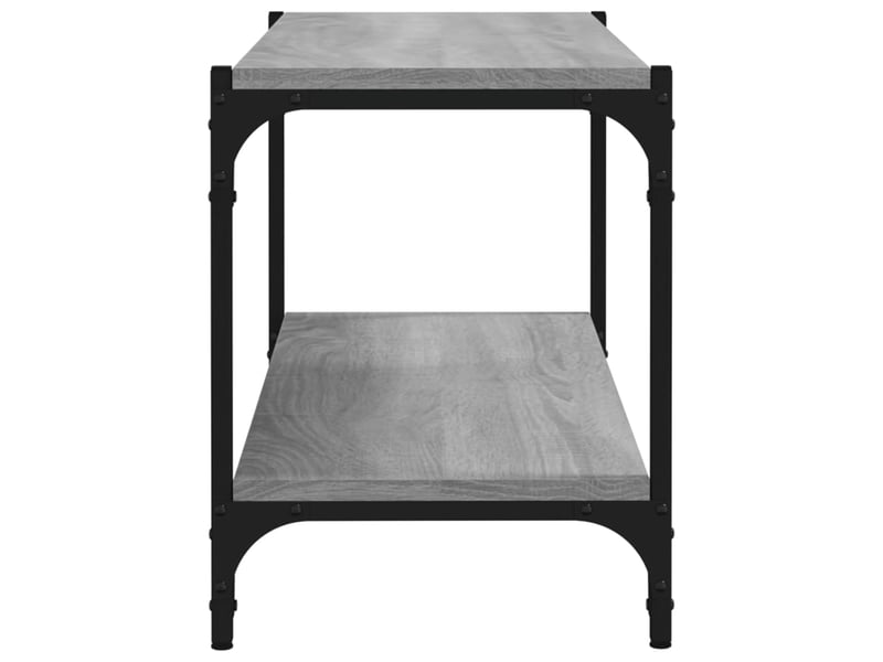  Meuble tv - banc tv - meuble de rangement sonoma gris 80x33x41 cm bois d'ingénierie et acier  - Conforama E