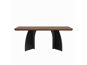Table à manger moderne noyer 160x80 cm, 4-6 personnes, plateau 4 cm, résistante à l’eau et aux rayures
