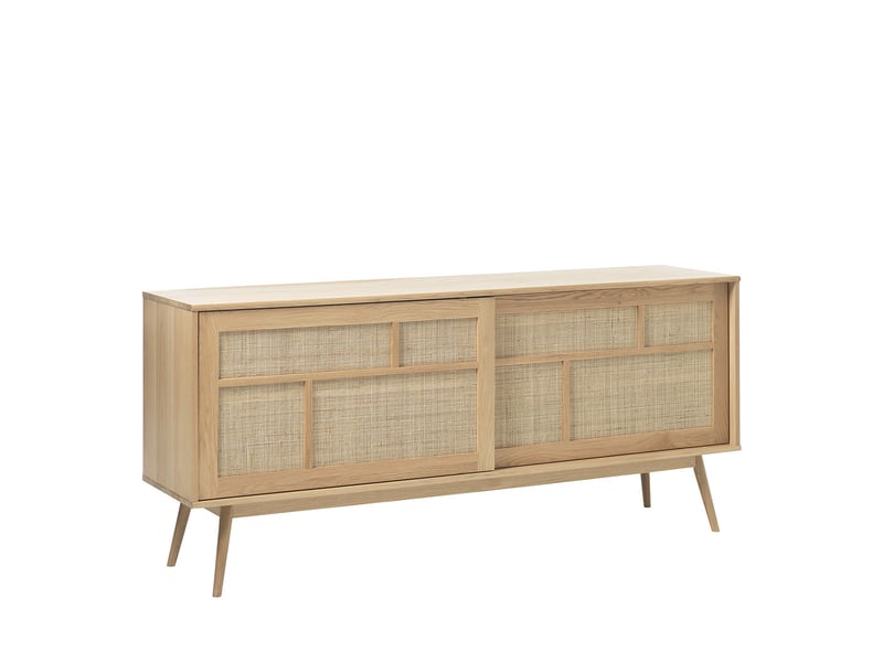 Buffet 2 portes 180 cm - bois et rotin - capri Made in Europe - Conforama A