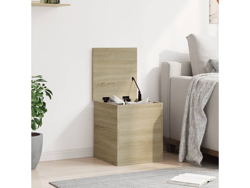  Boîte de rangement, coffre de rangement chêne sonoma 40x42x46 cm bois d'ingénierie  - Conforama C