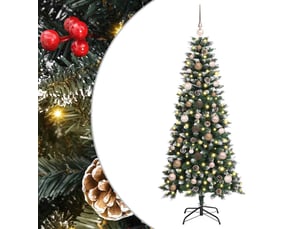 Sapin de noël - arbre de noël artificiel vert 150 cm pvc, plastique et acier