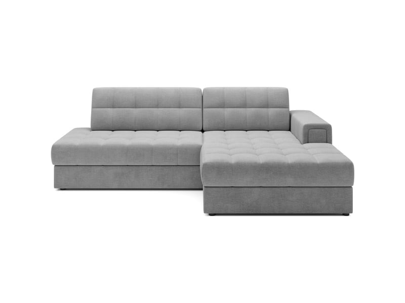  Canapé d'angle convertible cubito gris 240 cm avec coffre et couchage  - Conforama A
