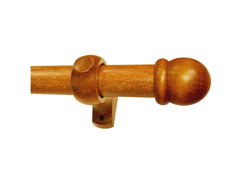 Kit tringle à rideaux en bois avec embouts ronds d28 mm 200 cm  - Conforama B