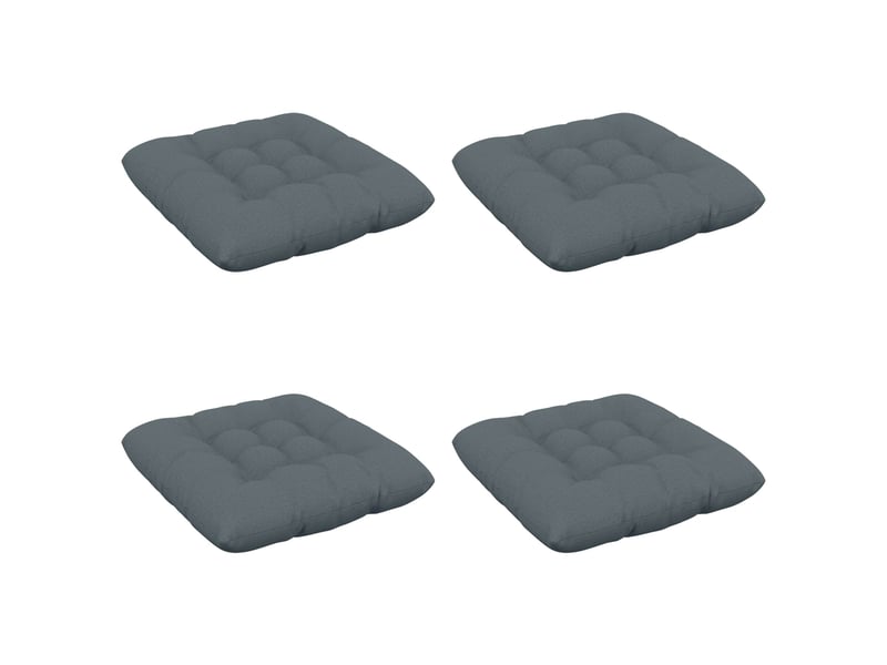  Lot de 4 coussins de siège, coussins d'assise vianen 100 % polyester bleu cf60825  - Conforama A