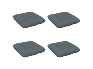 Lot de 4 coussins de siège, coussins d'assise vianen 100 % polyester bleu cf60825
