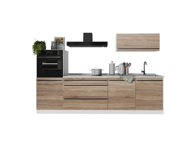  Vicco cuisine, sonomablanc, 280cm sans plan de travail  - Conforama E