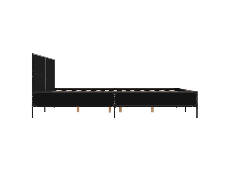  Lit double- lit adulte -  cadre de lit sans matelas noir 200x200 cm  - Conforama D