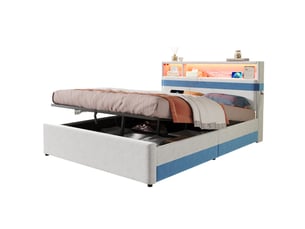 Lit coffre 140x200 cm MODFU coloris bicolore