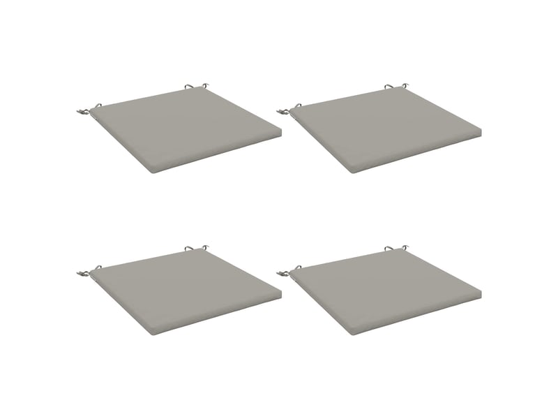 Lot de 4 coussins de siège, coussins d'assise soest 100 % polyester gris cf60429 - Conforama A