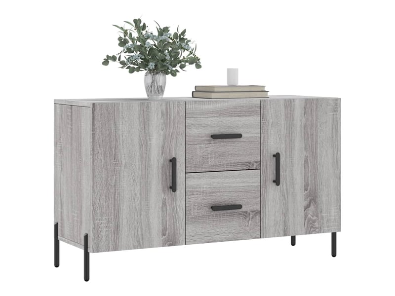 Buffet - bahut - meuble de rangement sonoma gris 100x36x60 cm bois d'ingénierie  - Conforama C