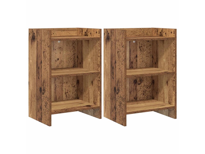 Tables de chevet - cabinet de chevet - table de nuit 2 pc bois ancien 40 x 30 x 60 cm - Conforama A
