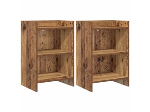 Tables de chevet - cabinet de chevet - table de nuit 2 pc bois ancien 40 x 30 x 60 cm