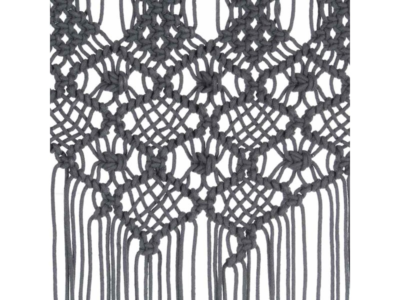  Rideau en macramé, rideau de porte anthracite 140x240 cm coton cf43859  - Conforama D