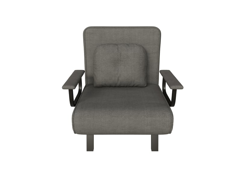  Fauteuil relax 60x60x79 cm dossier réglable métal gris  - Conforama A