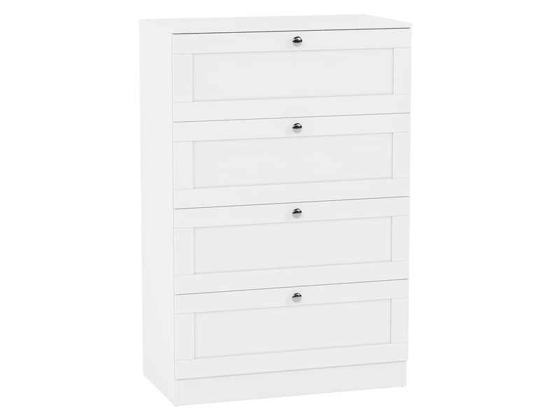  Commode altino 4 tiroirs, chambre, rangement vêtements, meuble, 99x65x36cm, blanc 3332181 - Conforama A