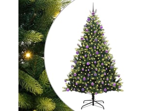 Sapin de noël - arbre de noël artificiel en silicone flexible 300 leds vert