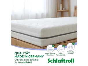 Matelas 160x200 cm <strong>SCHLAFTROLL</strong>  <strong></strong> Mousse soutien Ferme épaisseur 25 cm