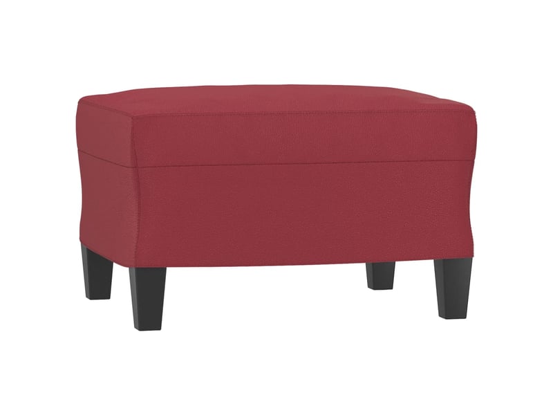  Fauteuil avec repose-pied rouge bordeaux 60 cm similicuir  - Conforama E