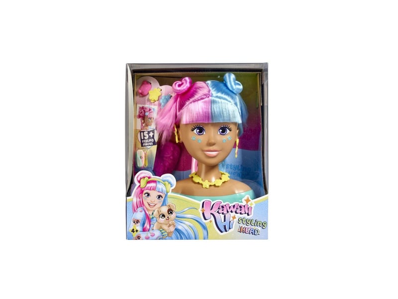  Tete a coiffer mia 25 cm cheveux longs bicolores rose bleu SMO4006592102654 - Conforama E
