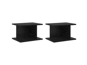 Table de chevet - cabinet de chevet - table de nuit 2 pc chêne noir 40 x 30 x 25 cm