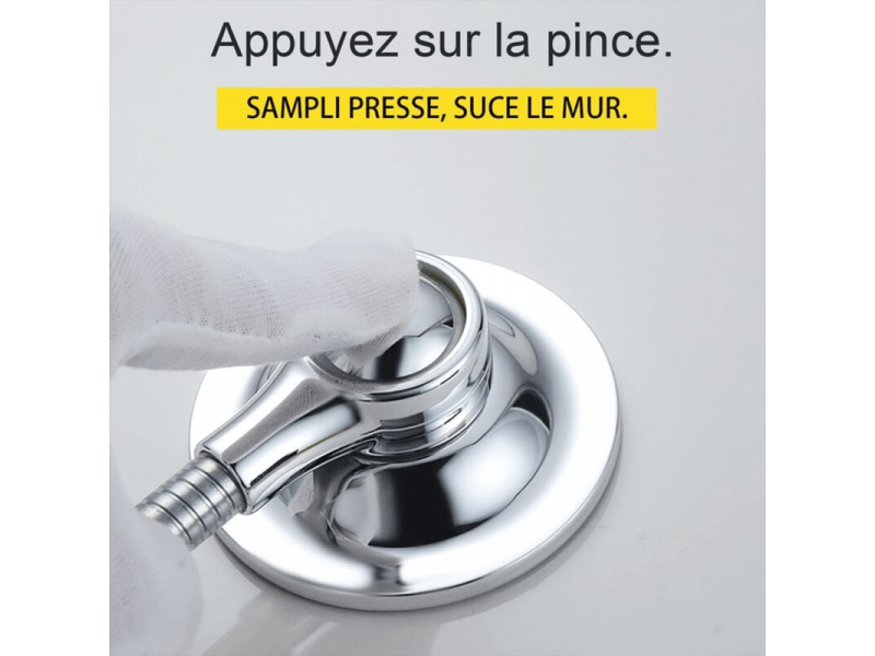  Support de pommeau de douche ventouse support à main hauteur réglable support de pommeau de douche  - Conforama C