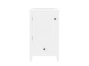 Meuble vasque salle de bain blanc 51 cm avec lavabo céramique, tiroir silencieux et étagère réglable