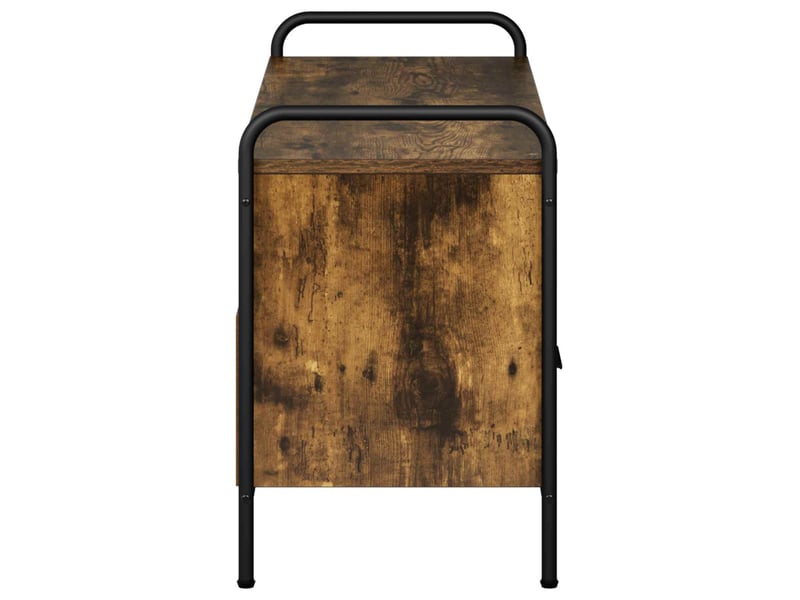  Meuble tv moderne, banc tv 67,5x33x50 cm chêne fumé bois d'ingénierie shl39073  - Conforama E
