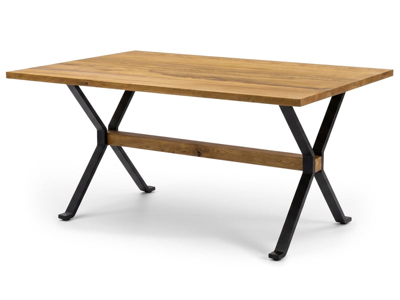 Table à manger extensible rustica 180-227,5cm style industriel bois et métal noir Rustica - Conforama A