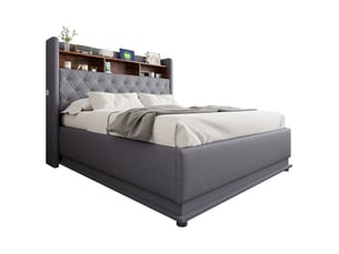 Lit simple 160x200 cm    coloris gris