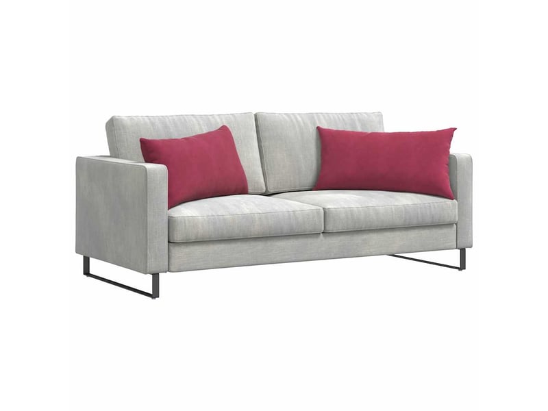  Lot de 2 coussins de canapé, coussins décoratifs bordeaux 80 x 40 cm cf59034  - Conforama C