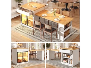 Bar coloris blanc  CozyNest - 122 cm