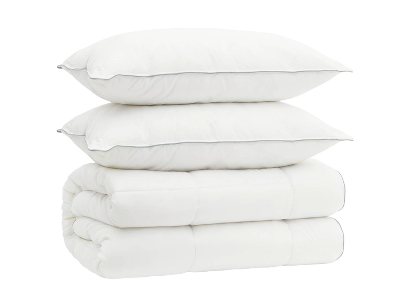 Ensemble de couette et d'oreiller 3 pcs - duvet 135x220 cm 4 saisons - Conforama A