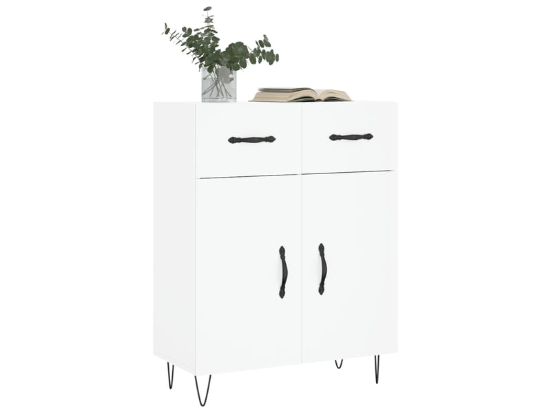  Buffet - bahut - meuble de rangement blanc 69,5x34x90 cm bois d'ingénierie  - Conforama C